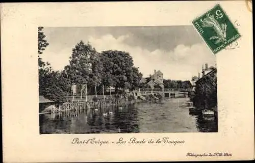 Ak Pont l Eveque Calvados, Les Bords de la Touques
