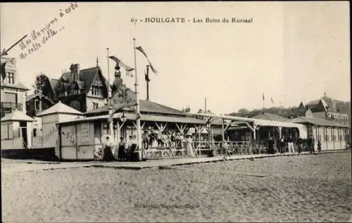 Ak Houlgate Calvados, La Plage, Les Bains du Kursaal
