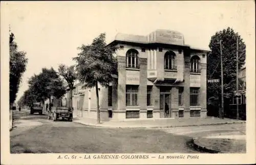 Ak La Garenne Colombes Hauts de Seine, La nouvelle Poste