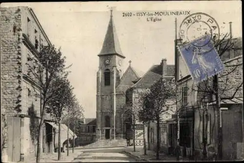 Ak Issy les Moulineaux Hauts de Seine, L'Eglise