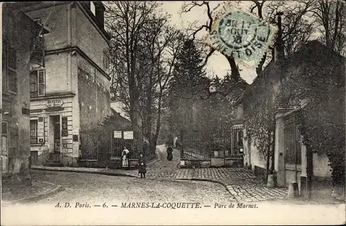 Ak Marnes la Coquette Hauts de Seine, Parc de Marnes