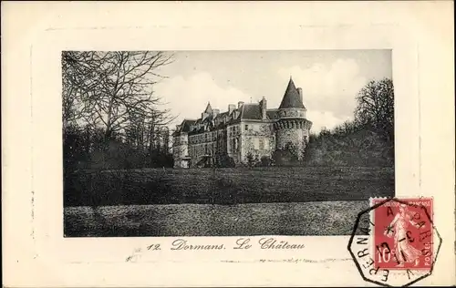 Präge Passepartout Ak Dormans Marne, Le Chateau