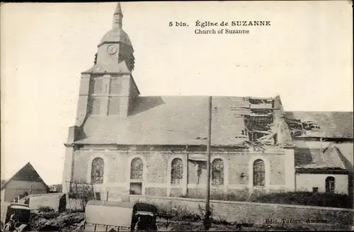 Ak Suzanne Marne, L'Eglise