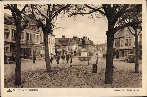 Ak Le Neubourg Eure, Carrefour Gambetta