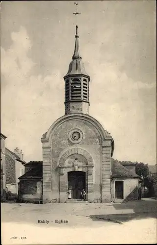 Ak Esbly Seine et Marne, L'Eglise