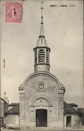 Ak Esbly Seine et Marne, L'Eglise