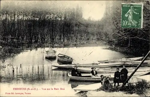 Ak Freneuse Yvelines, Vue sur le Petit Bras