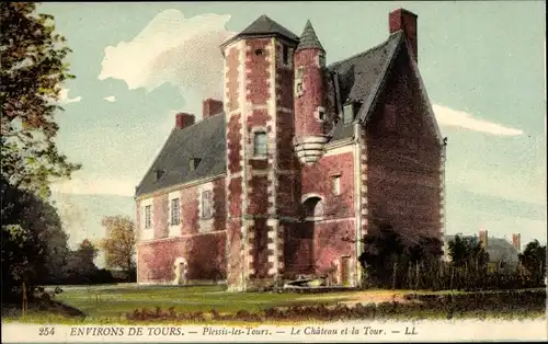 Ak Tours Indre-et-Loire, Plessis les Tours, Le Château