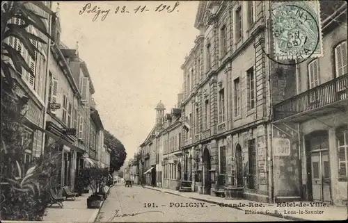 Ak Poligny Jura, Grande Rue, Hôtel de Ville