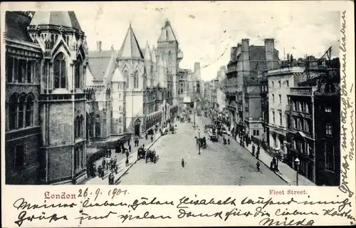 Ak London City England, Fleet Street