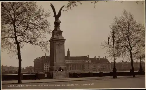 Ak London City England, Royal Air Force War Memorial and County Hall