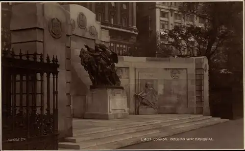Ak London City England, Belgian War Memorial