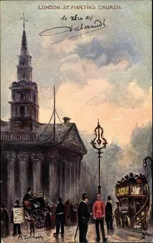 Künstler Ak Johnson, M., London City England, St. Martin's Church