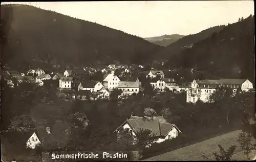 Foto Ak Püistein Region Karlsbad, Blick auf den Ort