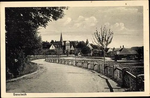 Ak Seßlach in Oberfranken, Blick auf den Ort