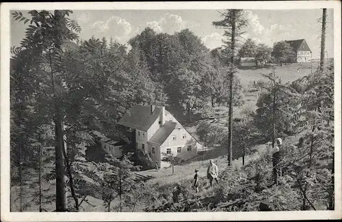 Ak Ansprung Marienberg Sachsen, Gasthaus Hüttstadtmühle