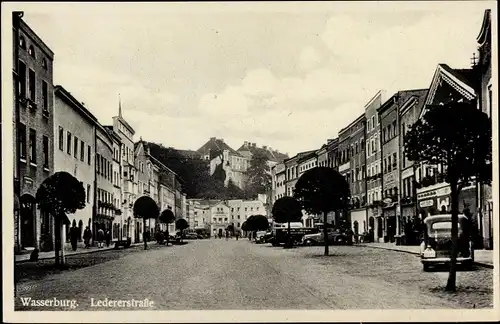 Ak Wasserburg am Inn in Oberbayern, Ledererstraße