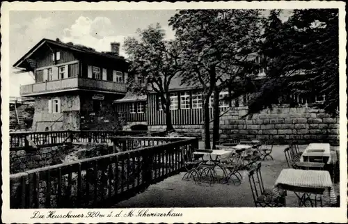 Ak Pasterka Passendorf an der Heuscheuer Schlesien, Hotel zur Heuscheuer, Schweizerhaus