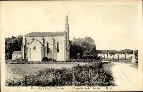 Ak Ambares Gironde, Chapelle Saint Denis