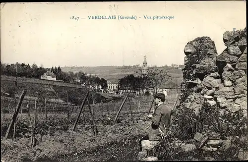 Ak Verdelais Gironde, Vue Pittoresque