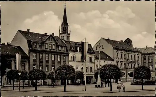 Ak Lengenfeld Vogtland Sachsen, August Bebel Platz