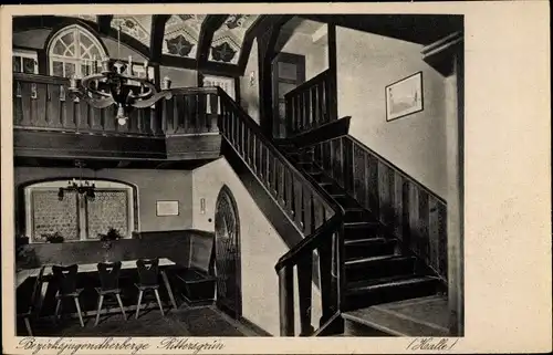 Ak Rittersgrün Breitenbrunn im Erzgebirge, Halle der Bezirksjugendherberge