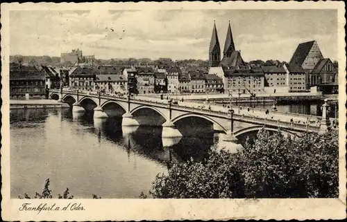 Ak Frankfurt an der Oder, Stadtbild mit Brücke