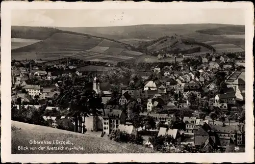 Ak Olbernhau im Erzgebirge, Gesamtansicht von der Kretzschmarhöhe aus