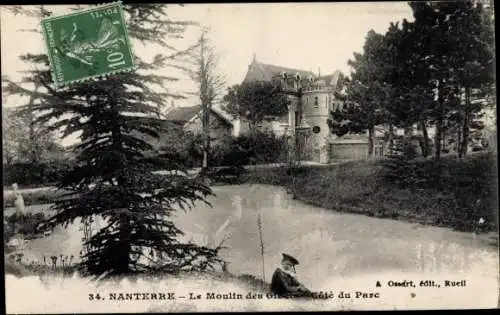 Ak Nanterre Hauts de Seine, Le Moulin des Gibets, Parc