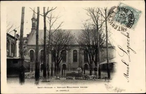 Ak Issy les Moulineaux Hauts de Seine, Saint Nicolas, La Chapelle