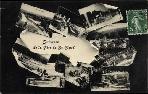 Ak Saint Cloud Hauts de Seine, Souvenir de la Fete