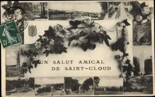 Wappen Ak Saint Cloud Hauts de Seine, Souvenir