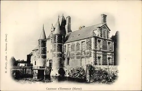 Ak Esternay Marne, Le Chateau