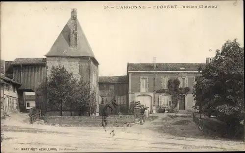 Ak Florent en Argonne Marne, L'ancien Chateau