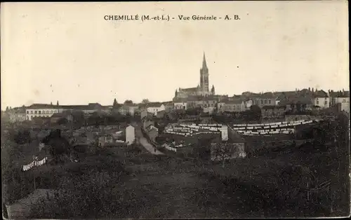 Ak Chemillé Maine et Loire, Vue generale