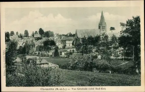 Ak Chemillé Maine et Loire, Vue generale, cote sud est