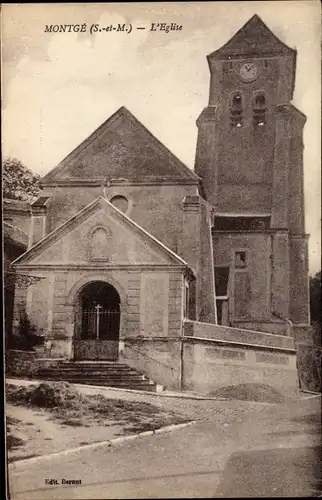 Ak Montgé Seine et Marne, L'Eglise