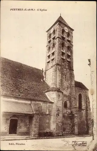 Ak Perthes Seine et Marne, L'Eglise