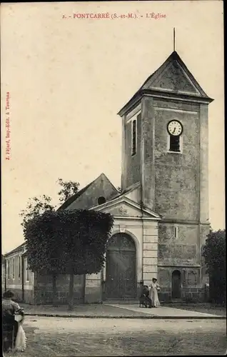 Ak Pontcarre Seine et Marne, L'Eglise