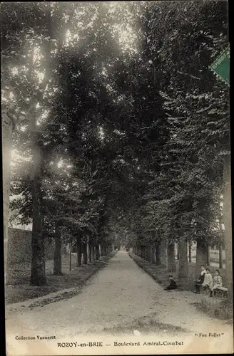 Ak Rozoy en Brie Seine et Marne, Boulevard Amiral Courbet