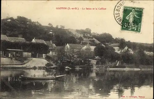 Ak Gloton Yvelines, La Seine et la Colline