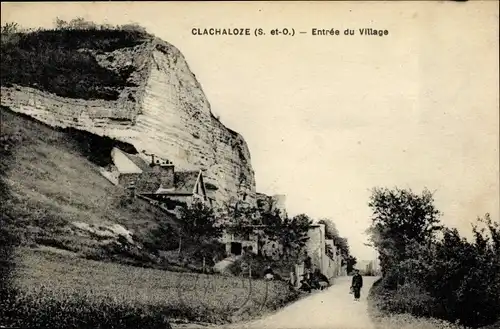 Ak Clachaloze Gommecourt Yvelines, Entree du Village