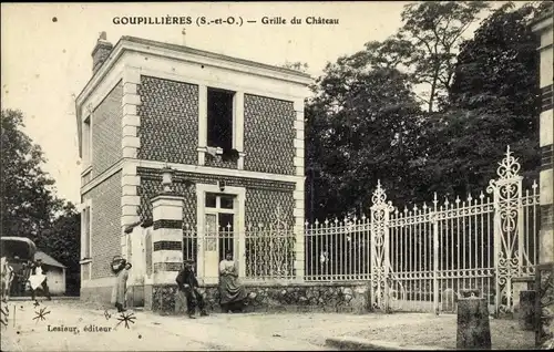 Ak Goupillières Yvelines, Grille du Chateau