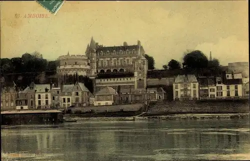 Ak Amboise Indre-et-Loire, Vue Générale