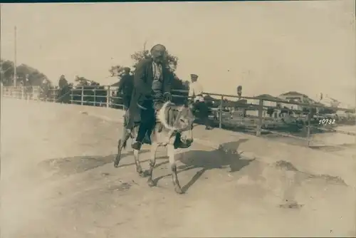 Foto Skopje Üsküb Mazedonien, Eselreiter