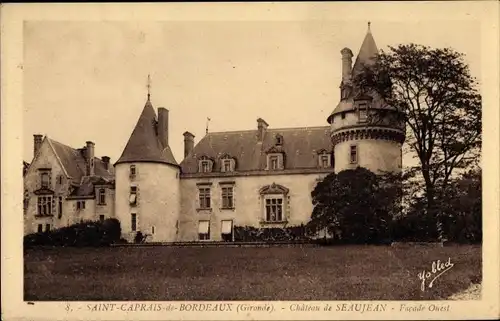 Ak Saint Caprais de Bordeaux Gironde, Château de Seaujean