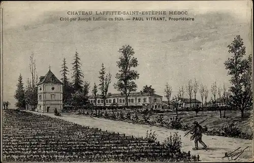 Künstler Ak Medoc Gironde, Château Laffitte Saint Estèphe Médoc