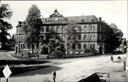 Ak Lauter Bernsbach im Erzgebirge Sachsen, Heinrich Heine Oberschule