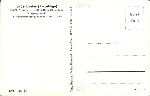 Ak Lauter Bernsbach im Erzgebirge Sachsen, Gaststätte Waldhaus