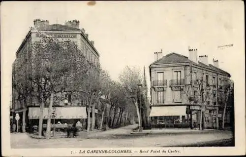 Ak La Garenne Colombes Hauts de Seine, Rond Point du Centre